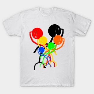 Rainbow Stickmen T-Shirt